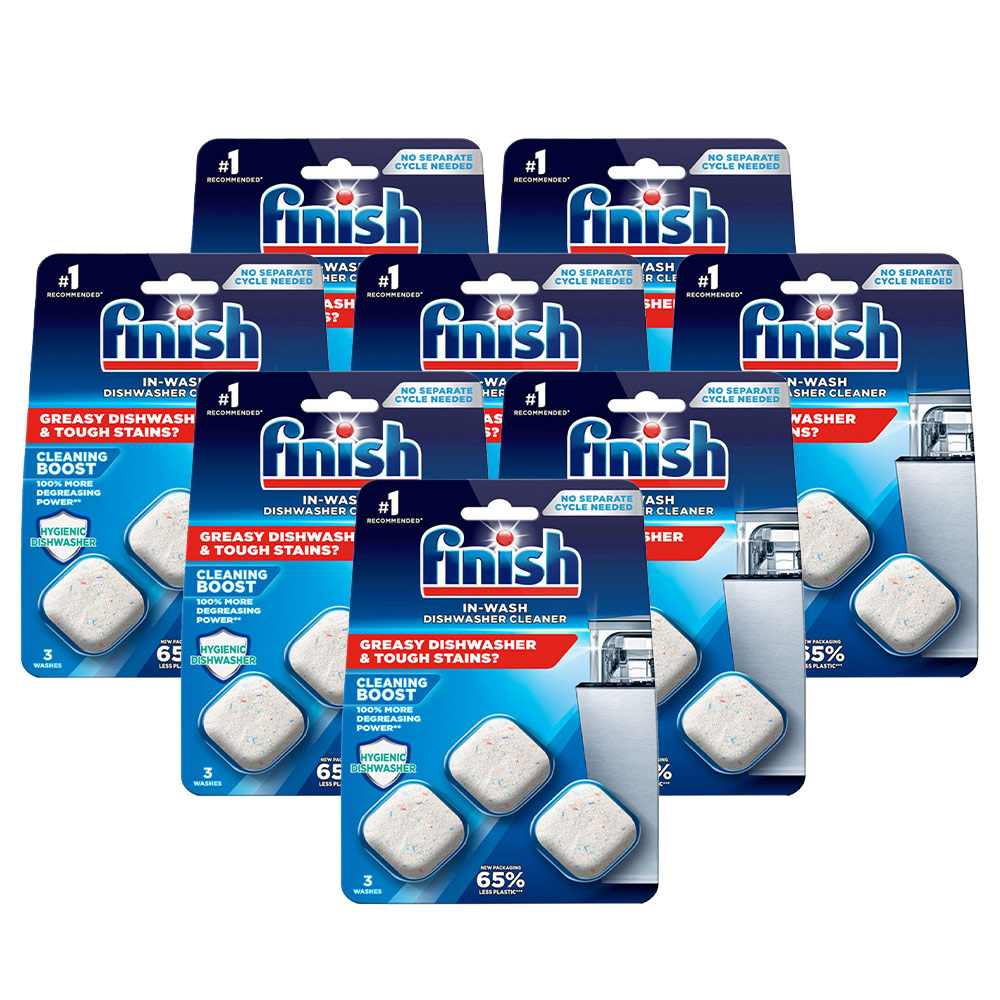 Finish In Wash Dishwasher Cleaner 3 Tablets Case of 8 Image 1