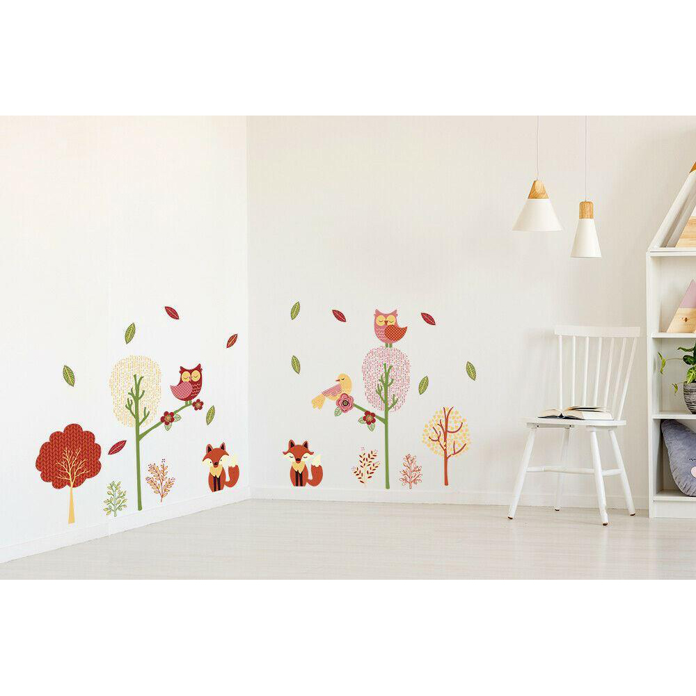 Walplus Kids Colourful Forest Creatures Self Adhesive Wall Stickers Image 3