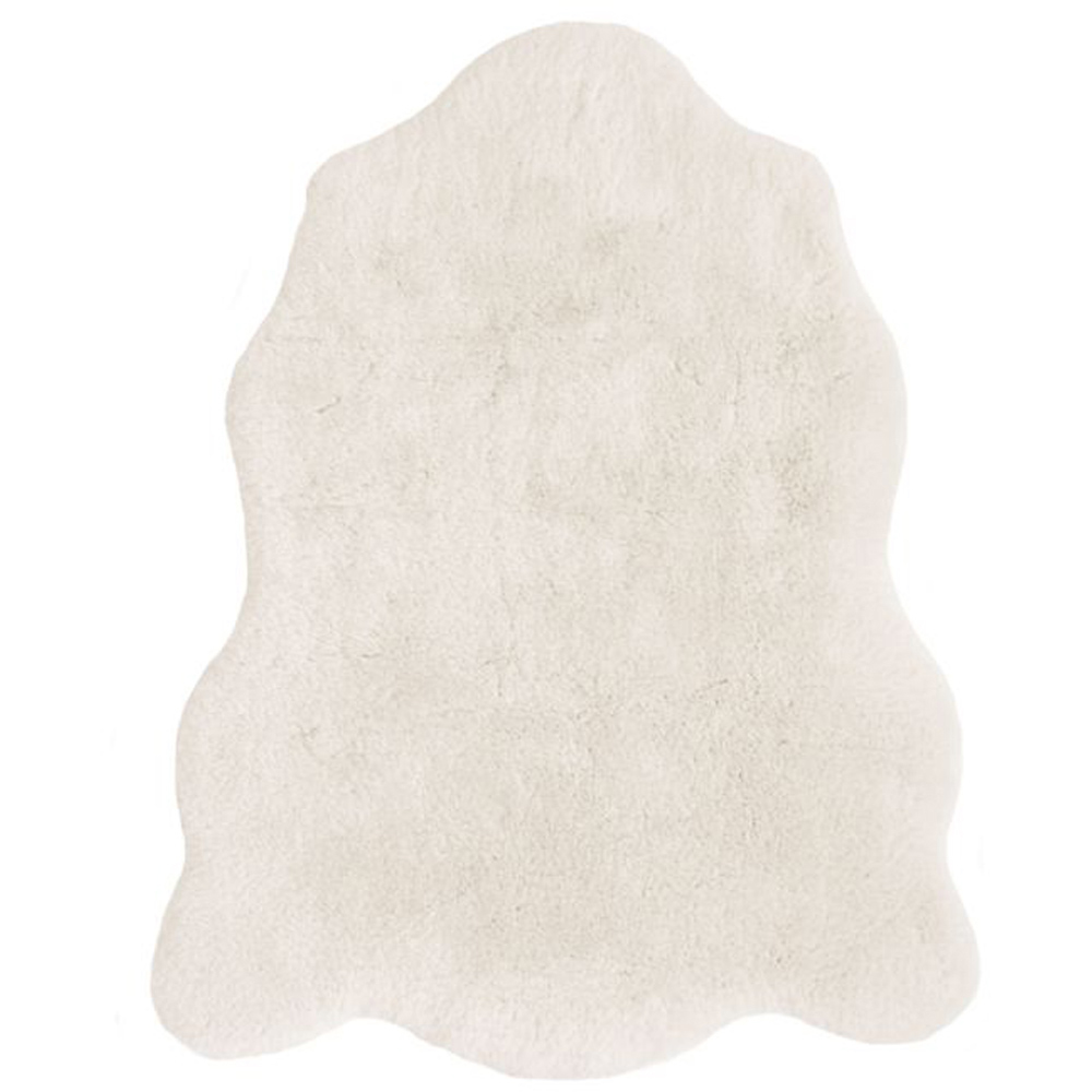 Homemaker Luxurious Faux Fur Ivory Rug 70 x 90cm Image 2
