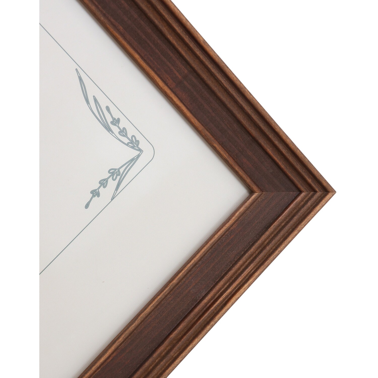 Haldon Wooden Frame Brown 14 x 11in Image 3