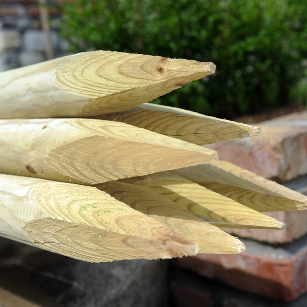 Inspirational Gifting Round Wooden Fence Post 1.8m x 75mm 5 Pack Image 3