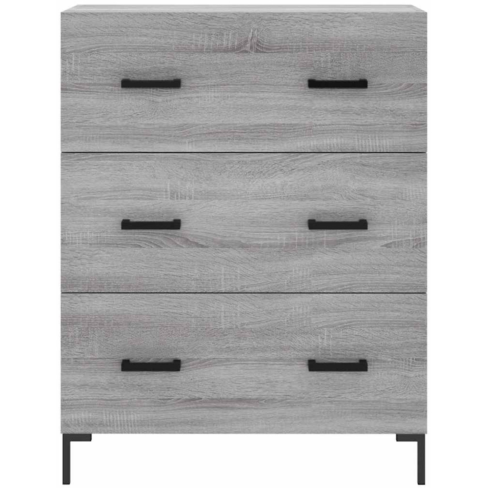 vidaXL 3 Drawer 3 Shelf Grey Sonoma Highboard Image 8