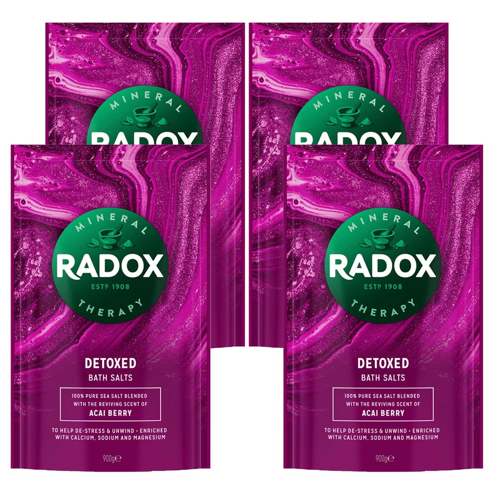 Radox Detox Therapy Bath Salts Case of 4 x 900g Image 1