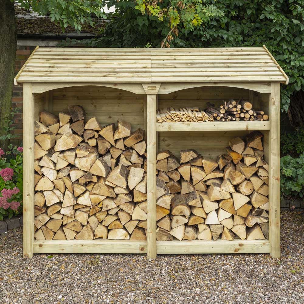 Rowlinson Double Timber Wood Premium Heritage Log Store Image 3
