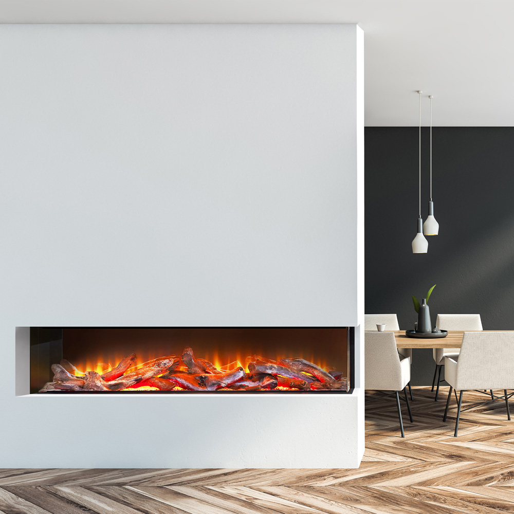 Acantha Ignis Corner View Media Wall Electric Fire 1500W Image 5