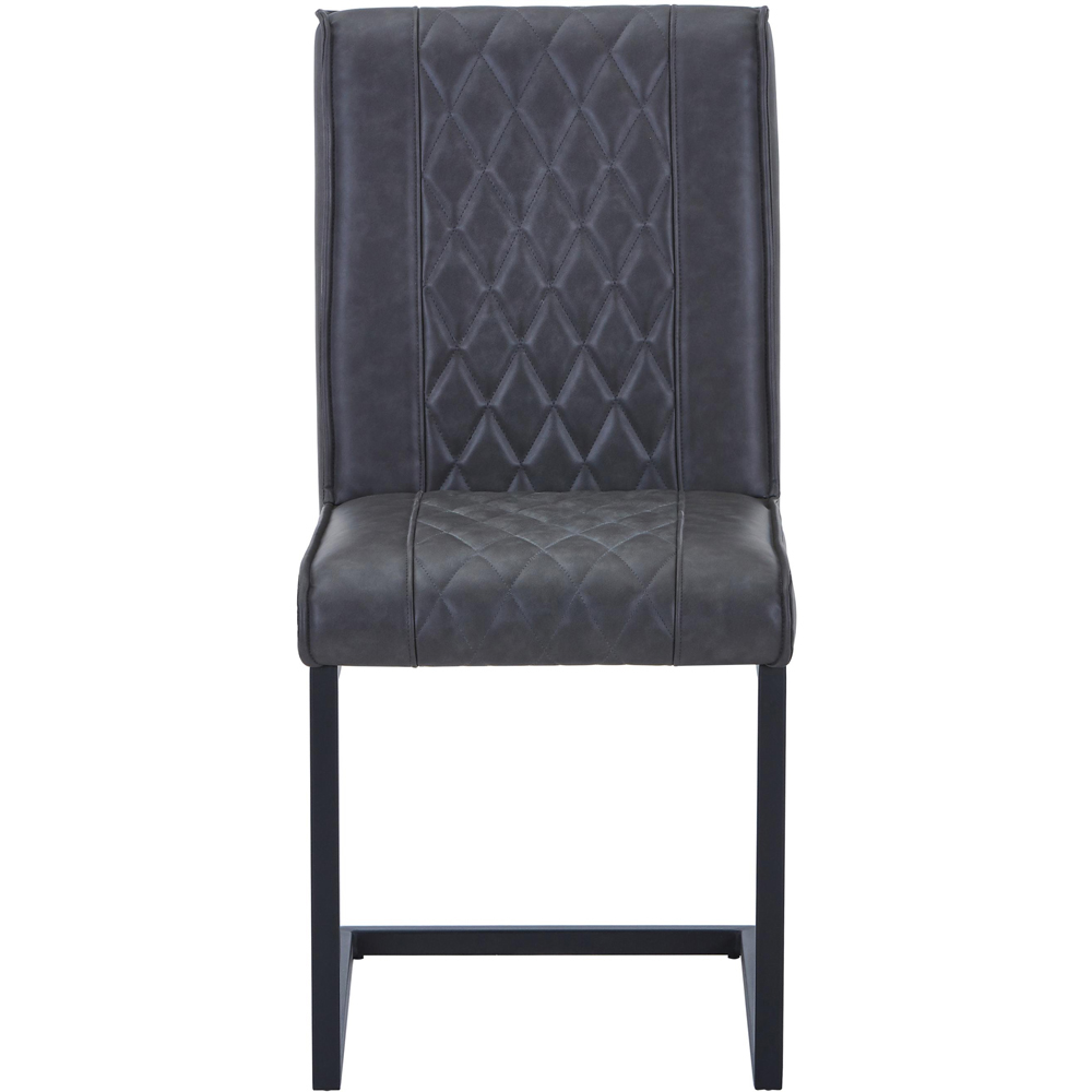 Portland Lennox Dark Grey Cantilever Dining Chair Image 4