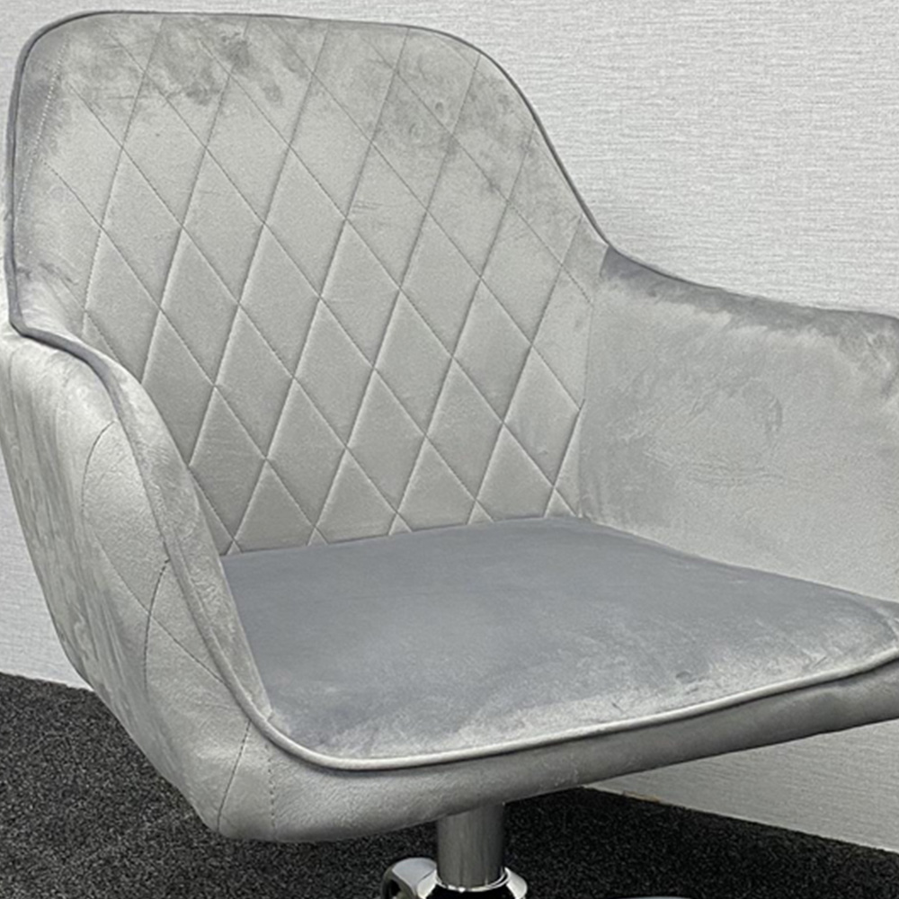 Kosy Koala Grey Wooden Office Desk with Velvet Upholstered Chair Image 3