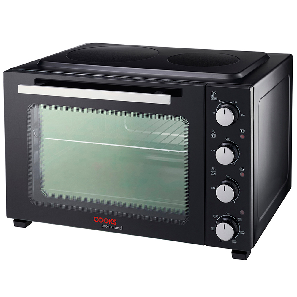 Cooks Professional K305 48L Counter Top Oven with 2 Ceramic Hobs 1300W Image 3