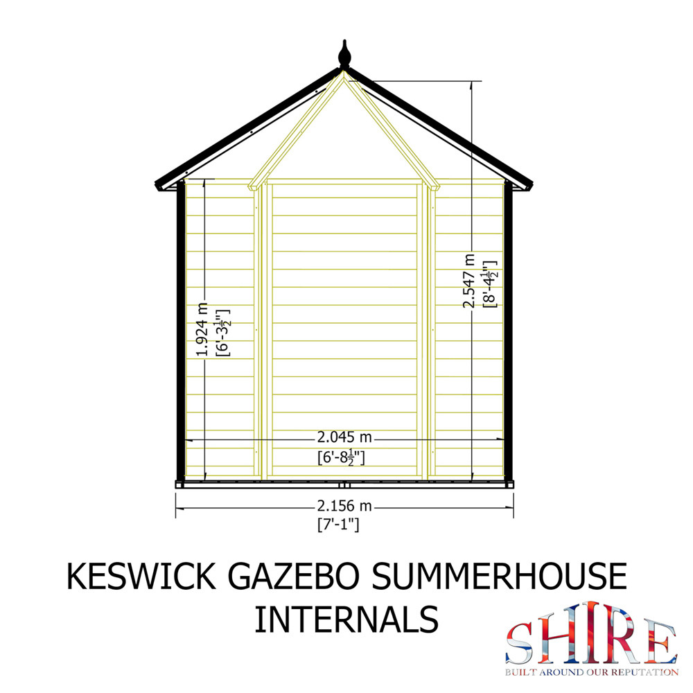 Shire GB Keswick 6 x 6ft Summerhouse Image 8