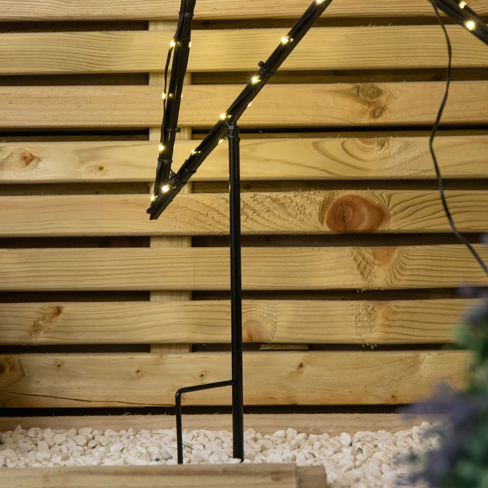 Samuel Alexander 136 Warm White LED Dewdrop Metal Christmas Star with Stake Image 8