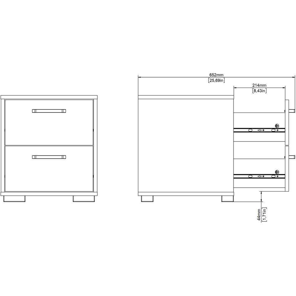 Florence Sofia 2 Drawer Jackson Hickory Nightstand Image 8
