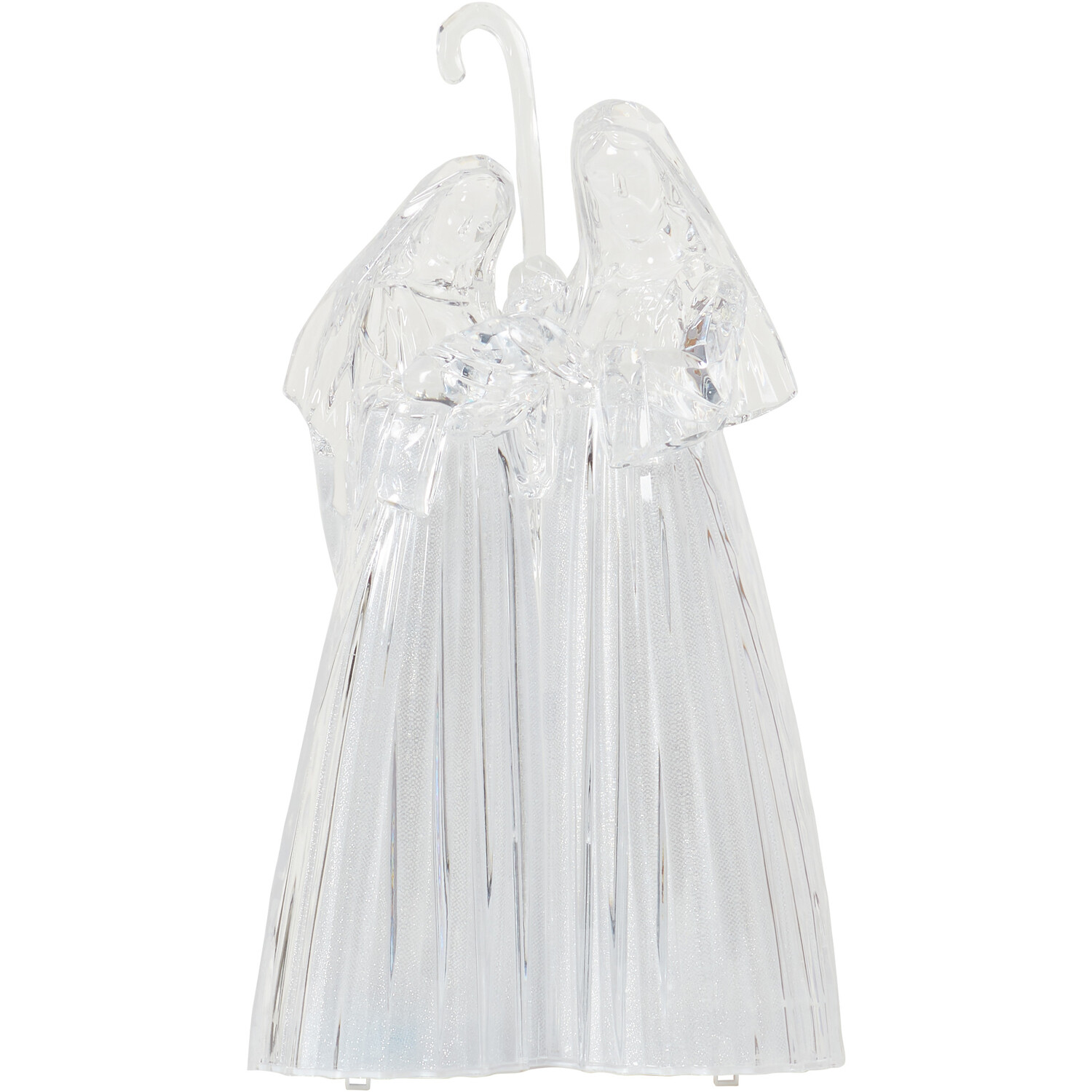 LED Sparkly Nativity Ornament - Clear Image 1