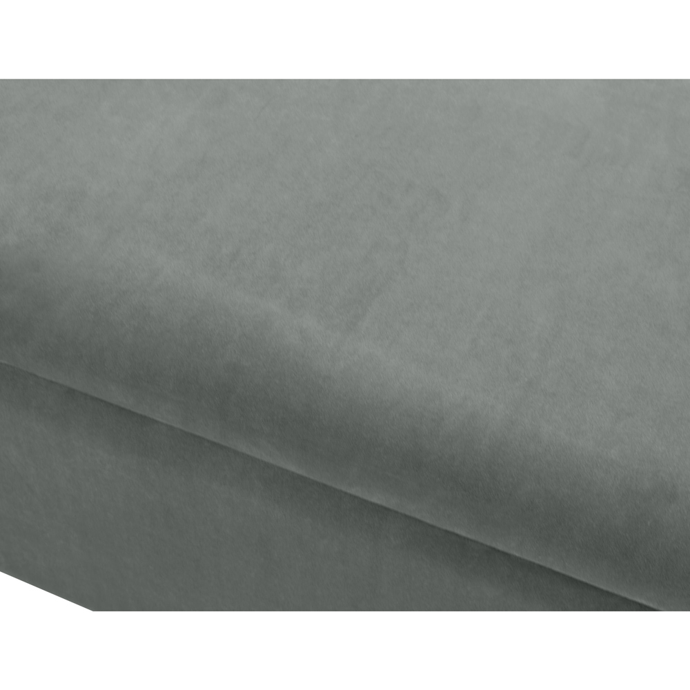 GFW Mystica Grey Velvet Ottoman Storage Bench Image 4