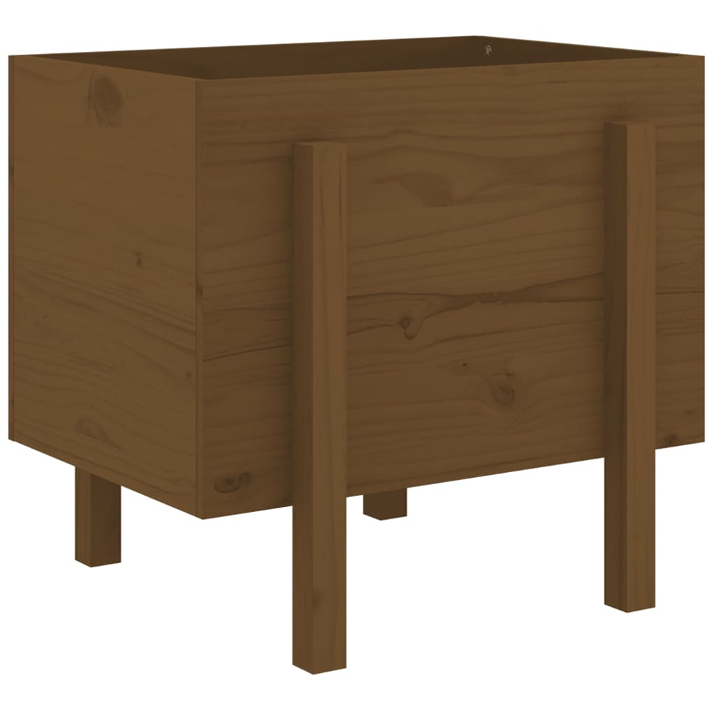 vidaXL Honey Brown Solid Pine Wood Garden Planter 62 x 50 x 57cm Image 5