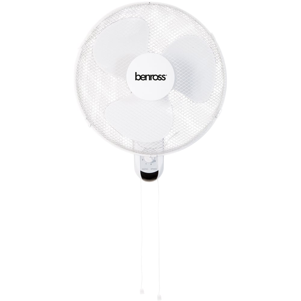 Benross White Wall Fan 16 inch Image 1
