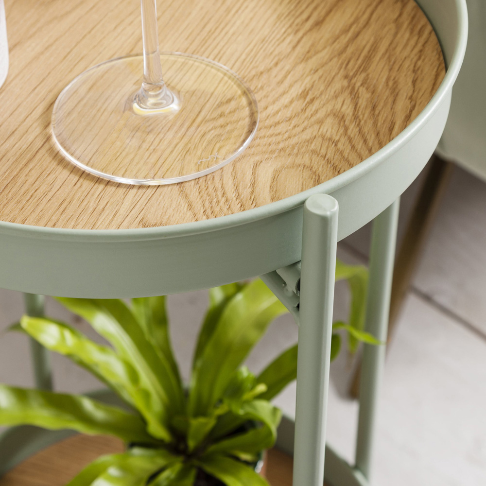 Noa and Nani Solna Single Shelf Green Small Side Table Image 3