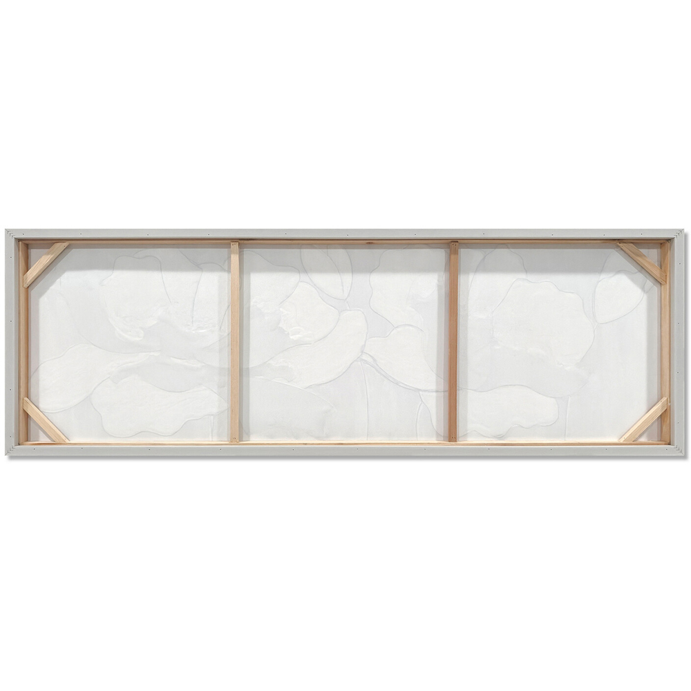 Neutral 3D Embellished Flower Canvas Image 4