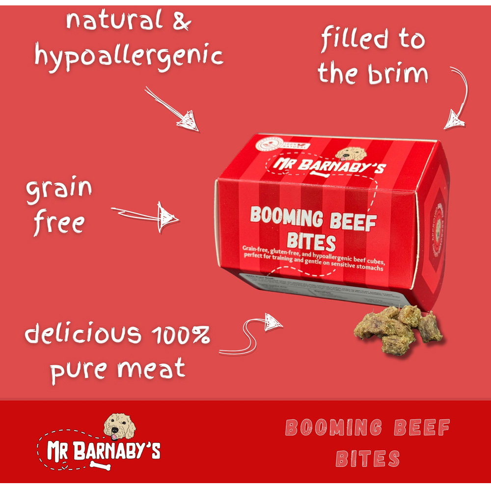 Mr Barnaby's Booming Beef Bites Dog Treats 4 Pack Image 3
