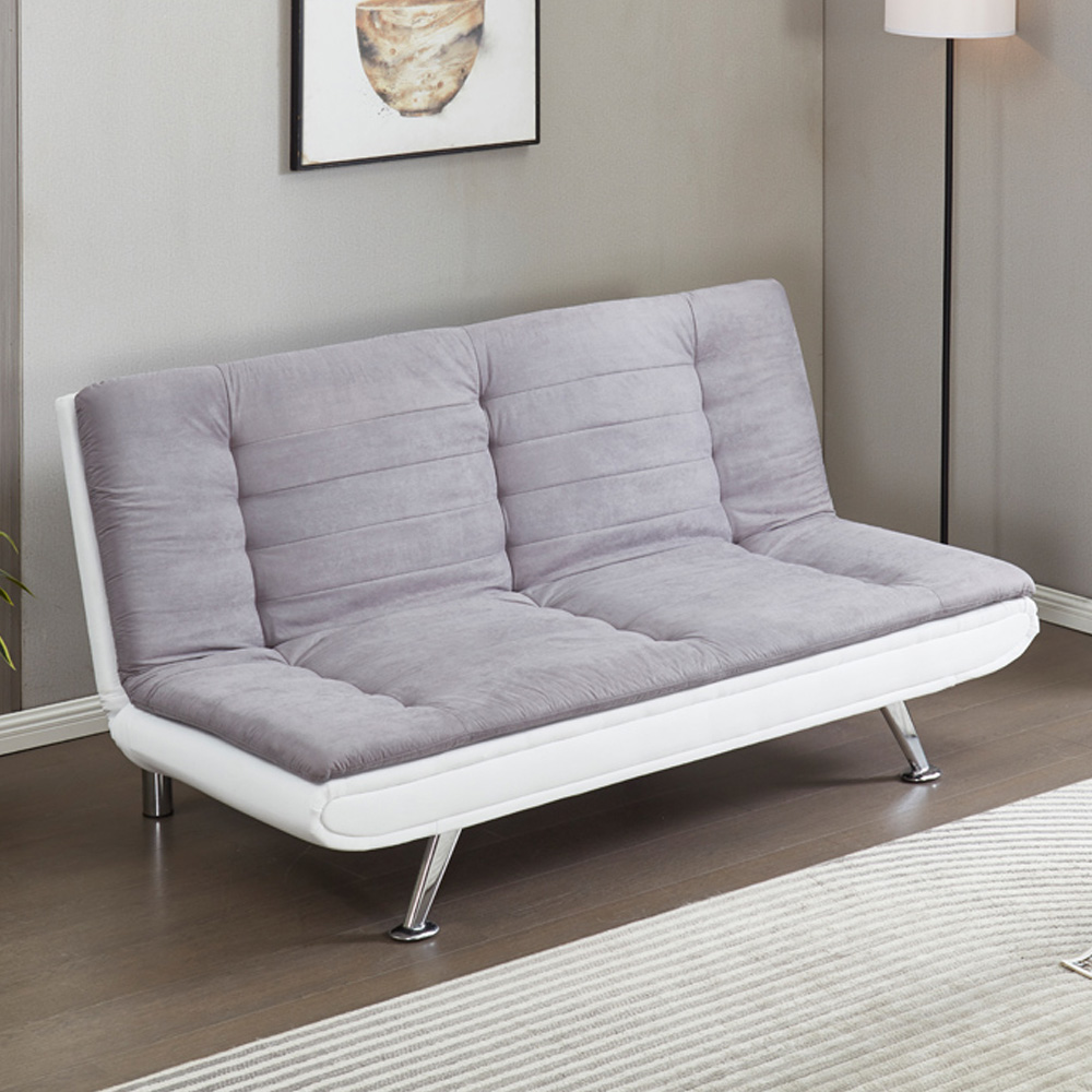 Brooklyn Double Sleeper Charcoal Grey and White Sofa Bed Image 1