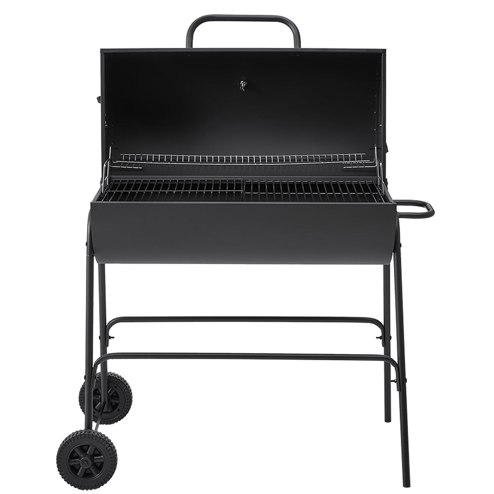 Living and Home Black Outdoor Garden Charcoal Grill with Wheels Image 7