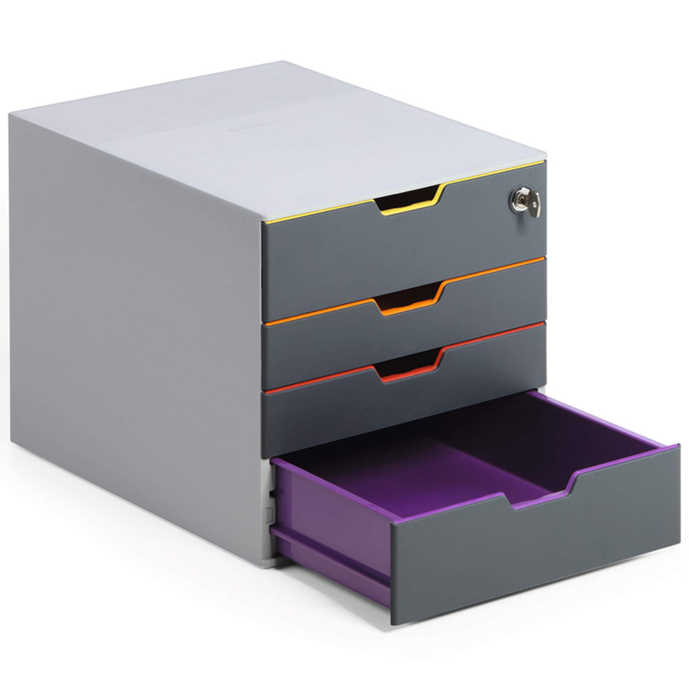 Durable VARICOLOR Safe A4+ 4 Drawer Lockable Colour Coded Desk Organiser Image 6