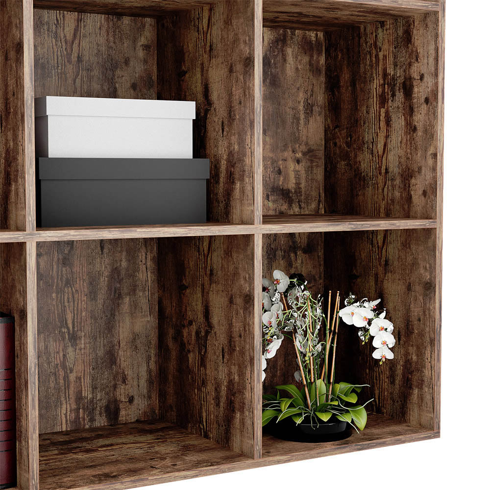 Vida Designs Durham 9 Cube Dark Wood Storage Unit Image 2