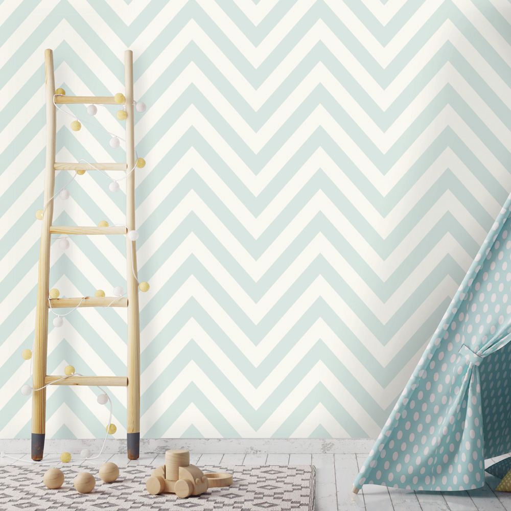 Holden Chevron Soft Teal Wallpaper Image 3