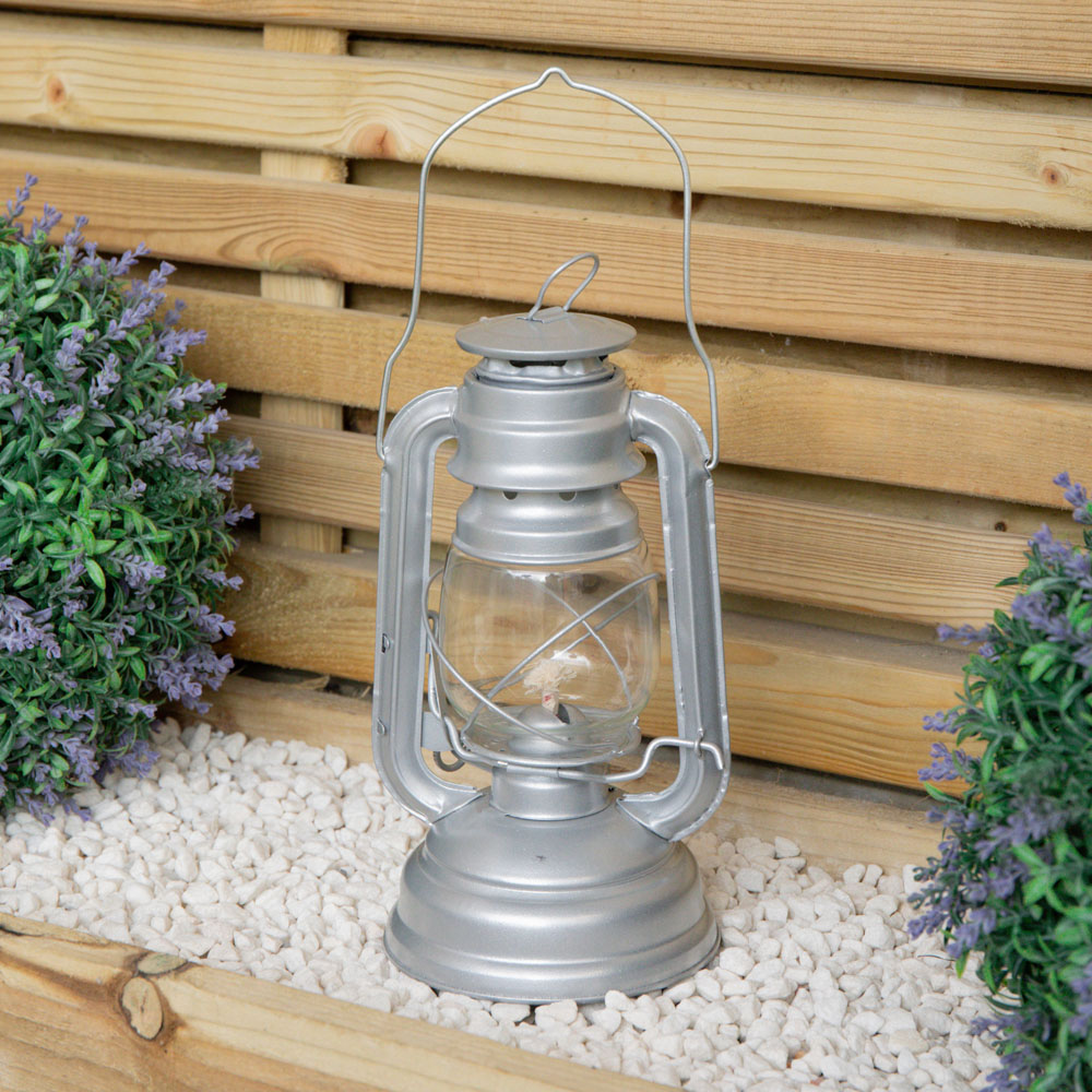 Samuel Alexander Silver Paraffin Hurricane Lantern 25cm Image 2