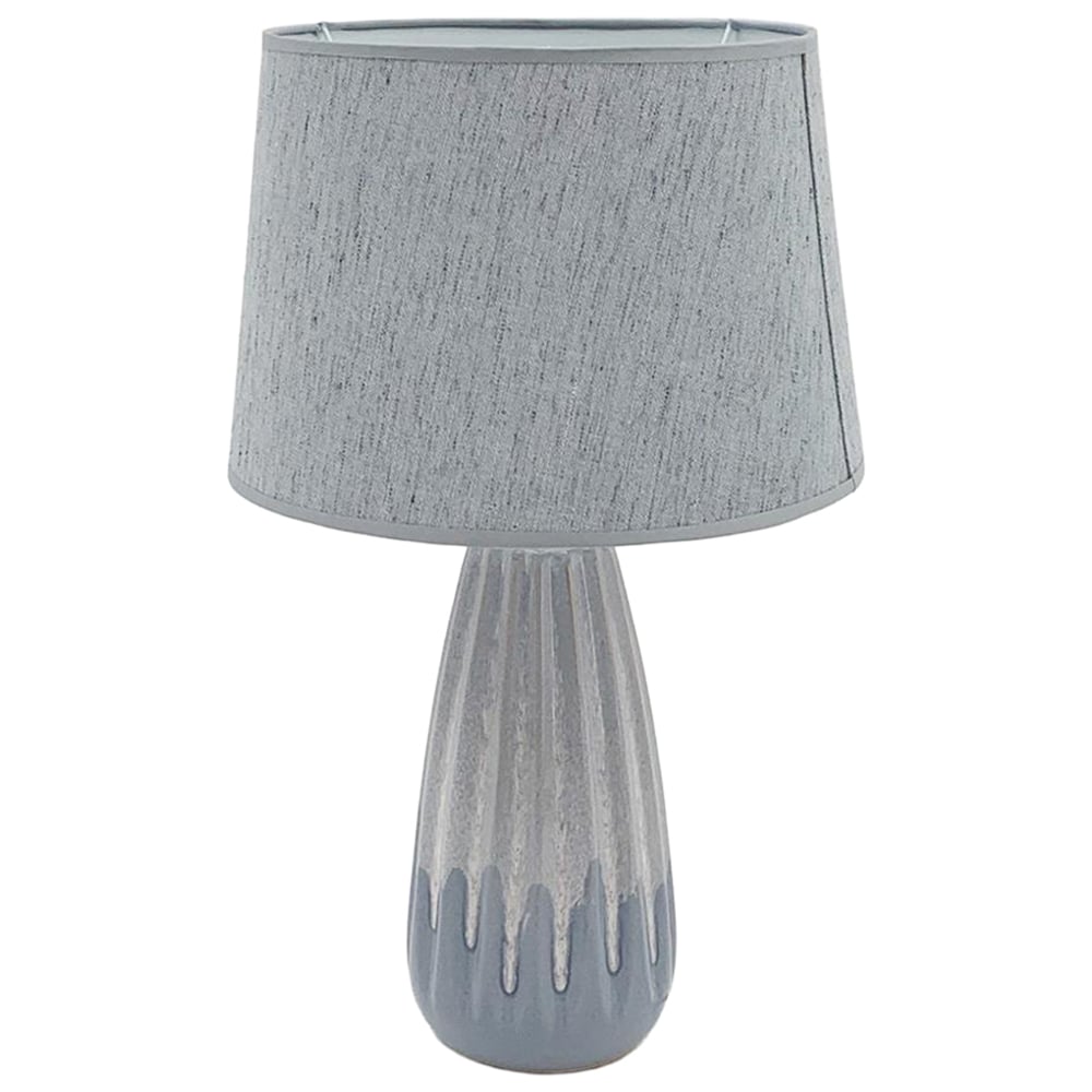 Acacia Home Grey Hand Finished Ceramic Table Lamp Image 1