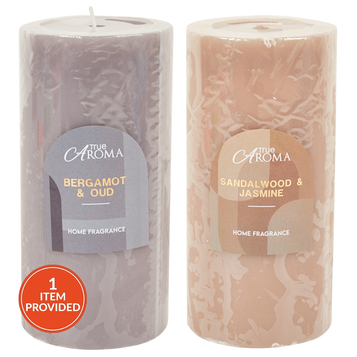 Sandalwood or Bergamot Scented Pillar Candle Image 1