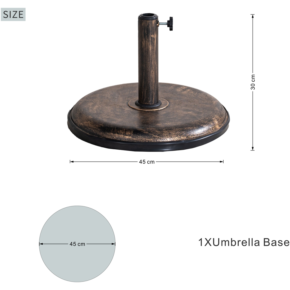 Direct Wicker Iron Effect Pattern Heavy Duty Metal Parasol Base 15kg Image 9