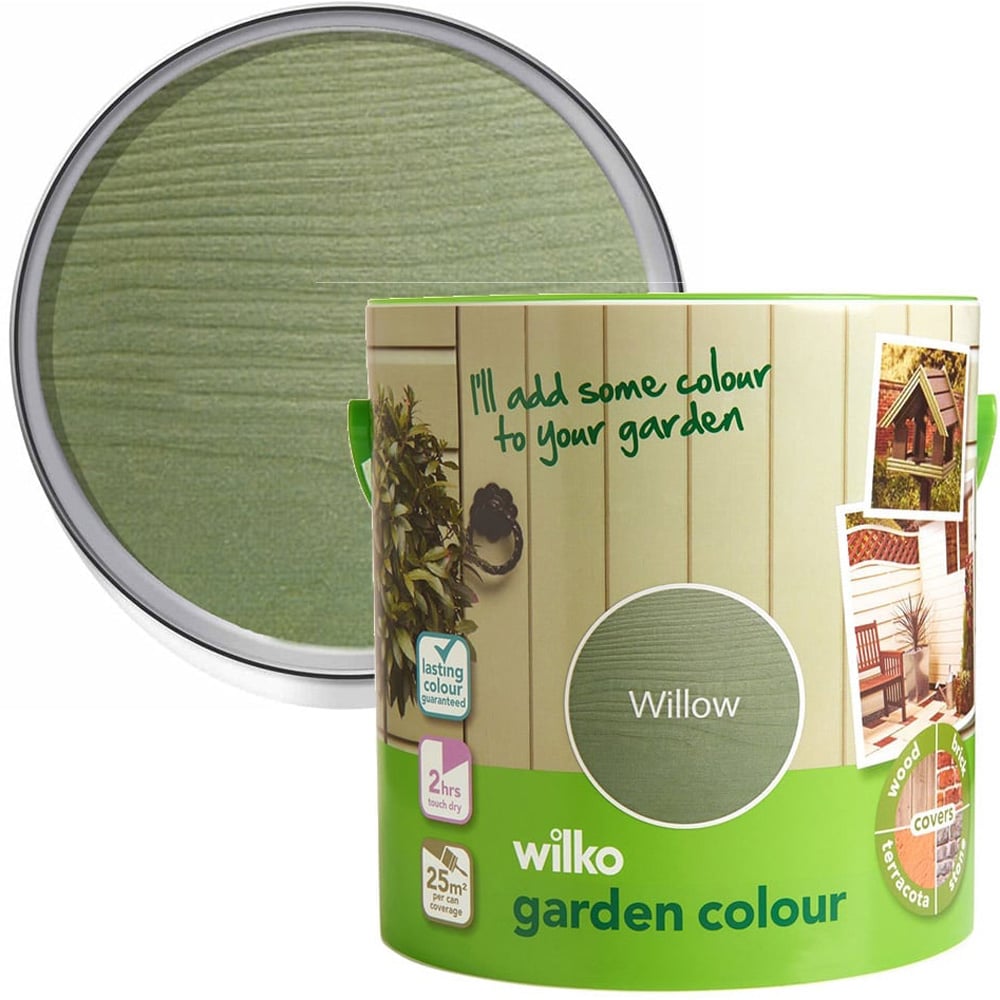Wilko Garden Colour Willow Wood Paint 2.5L Image 1