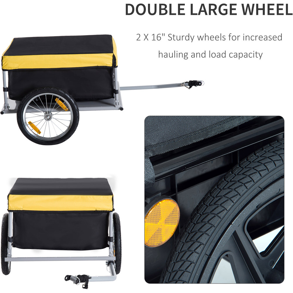 Outsunny 2 Wheel Bicycle Cargo Trailer Image 4