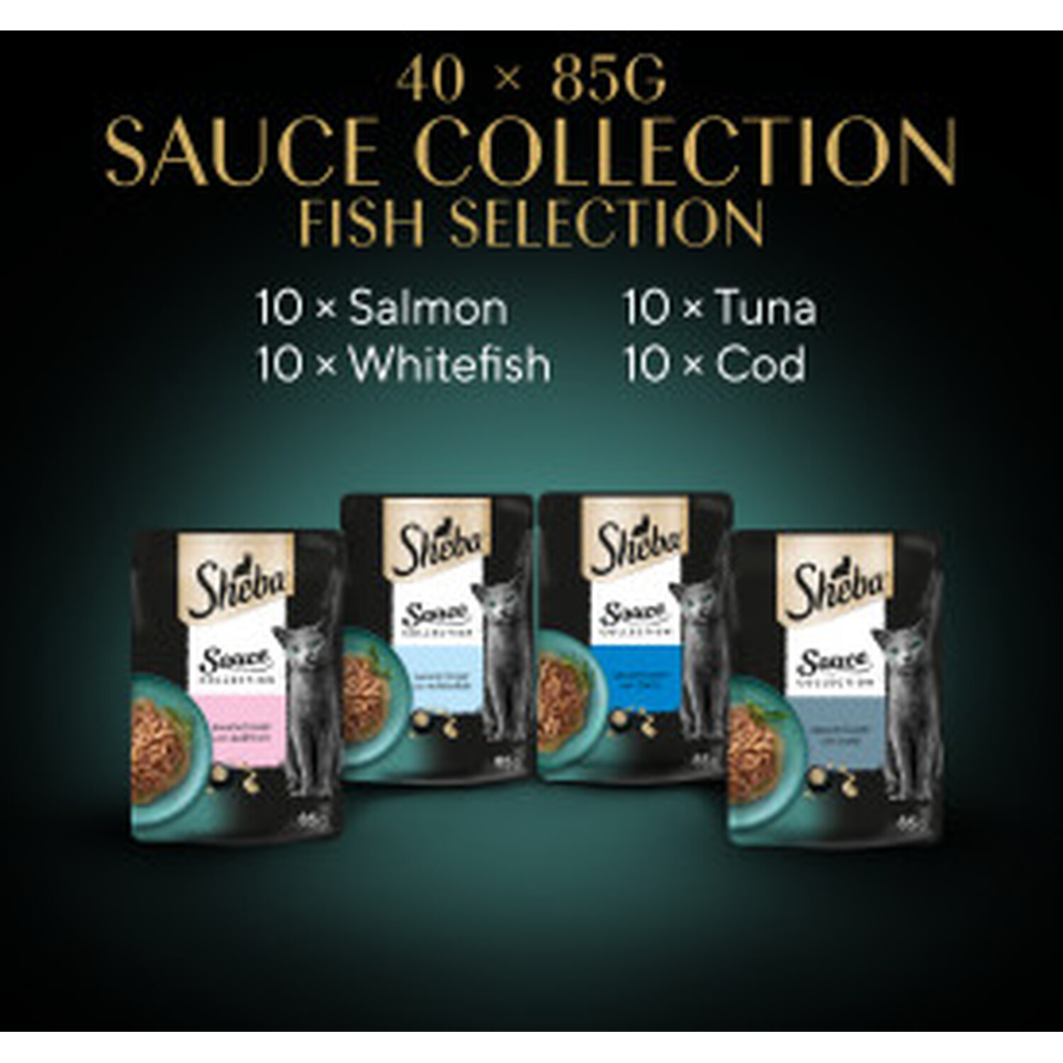 Sheba Sauce Collection Fish Gravy Wet Cat Food Image 2