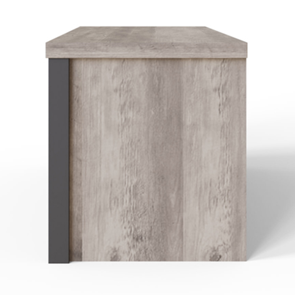 GFW Boston 2 Door 2 Shelf Grey TV Unit Image 5