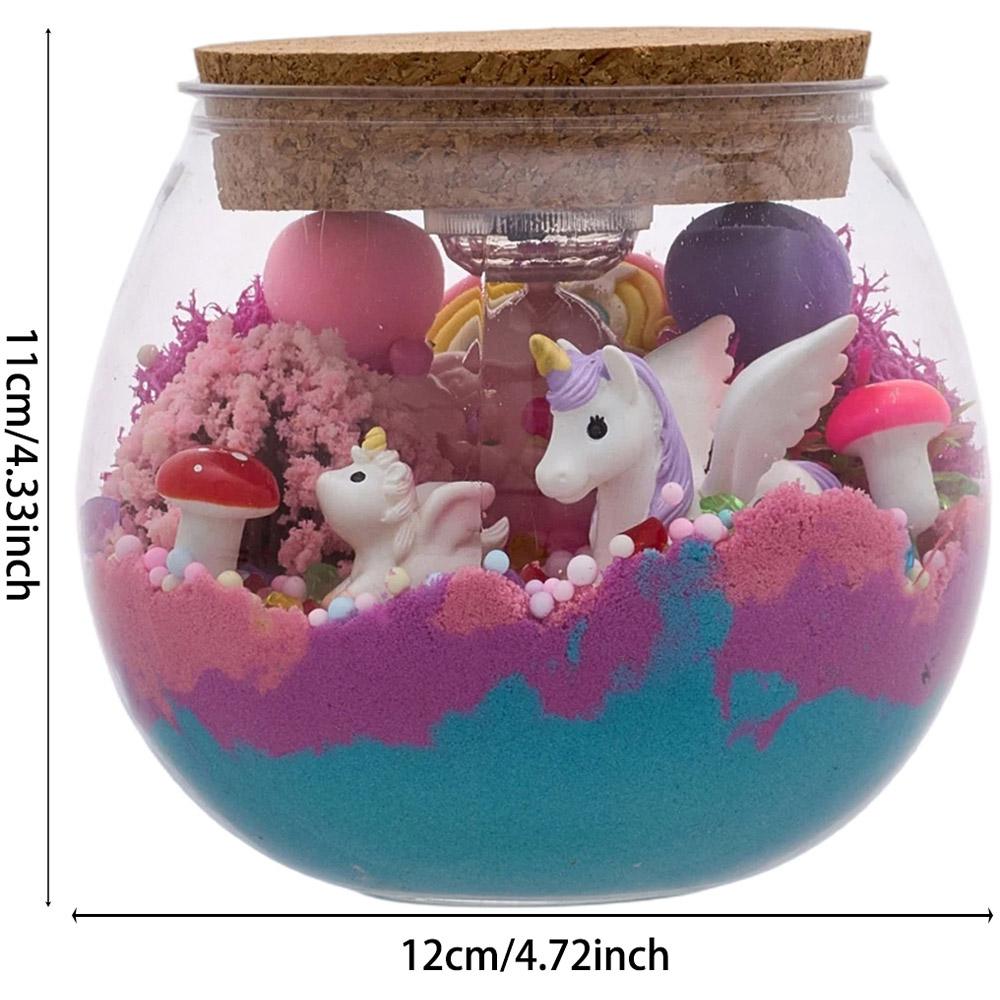 H&O Direct Kids DIY Unicorn LED Terrarium Kit with Remote Image 6
