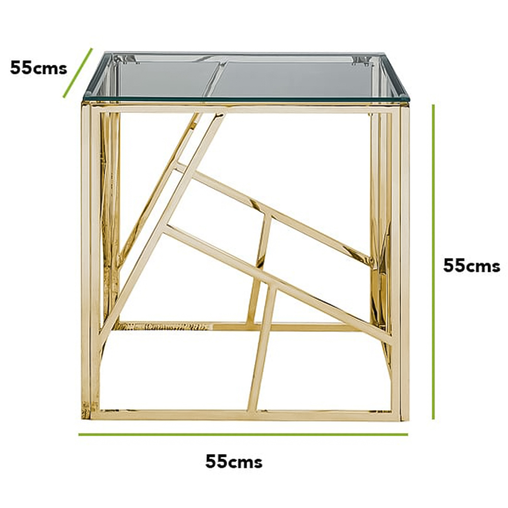 Furniturebox Sicily Gold Side Table Image 8
