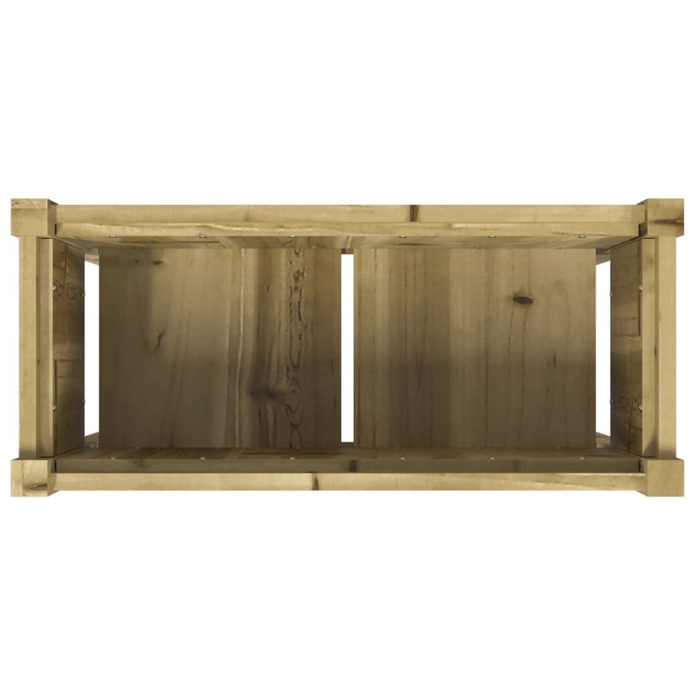vidaXL Natural Pine Wood Garden Planter with Legs 70 x 70 x 31cm Image 3