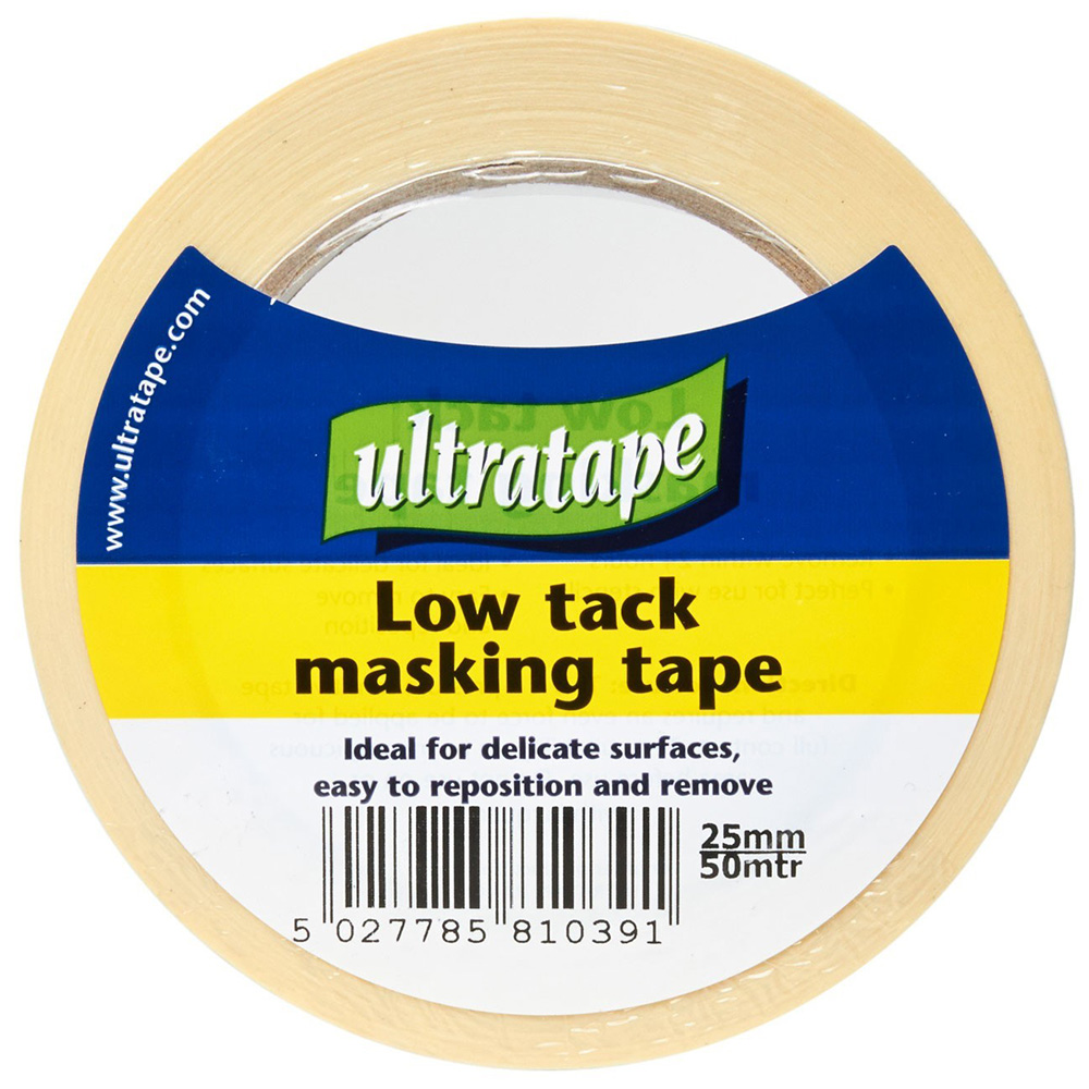 Ultratape 25mm x 50m Low Tack Masking Tape Image