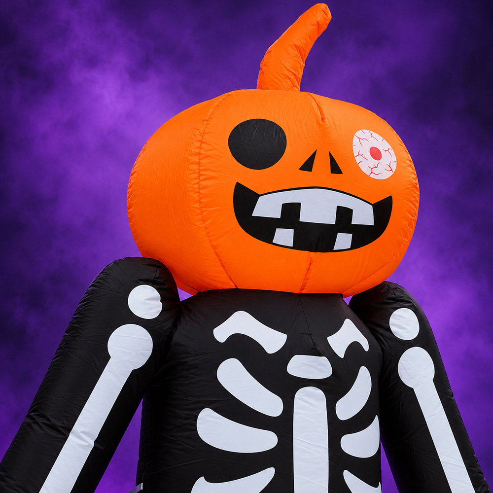 Neo Halloween Inflatable Pumpkin Skeleton Decoration with LED Lights 8.2ft Image 3