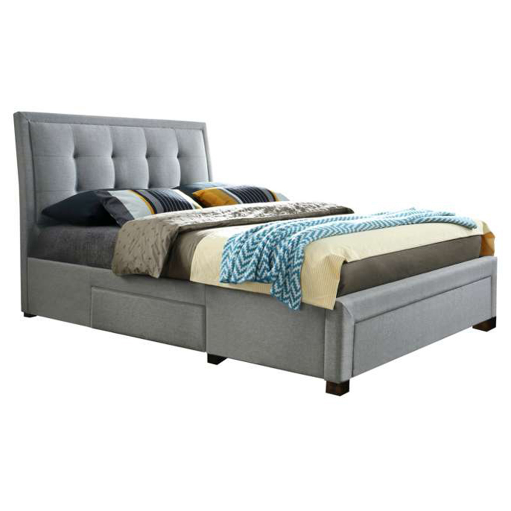 Shelby King Size Grey Bed Frame Image 2