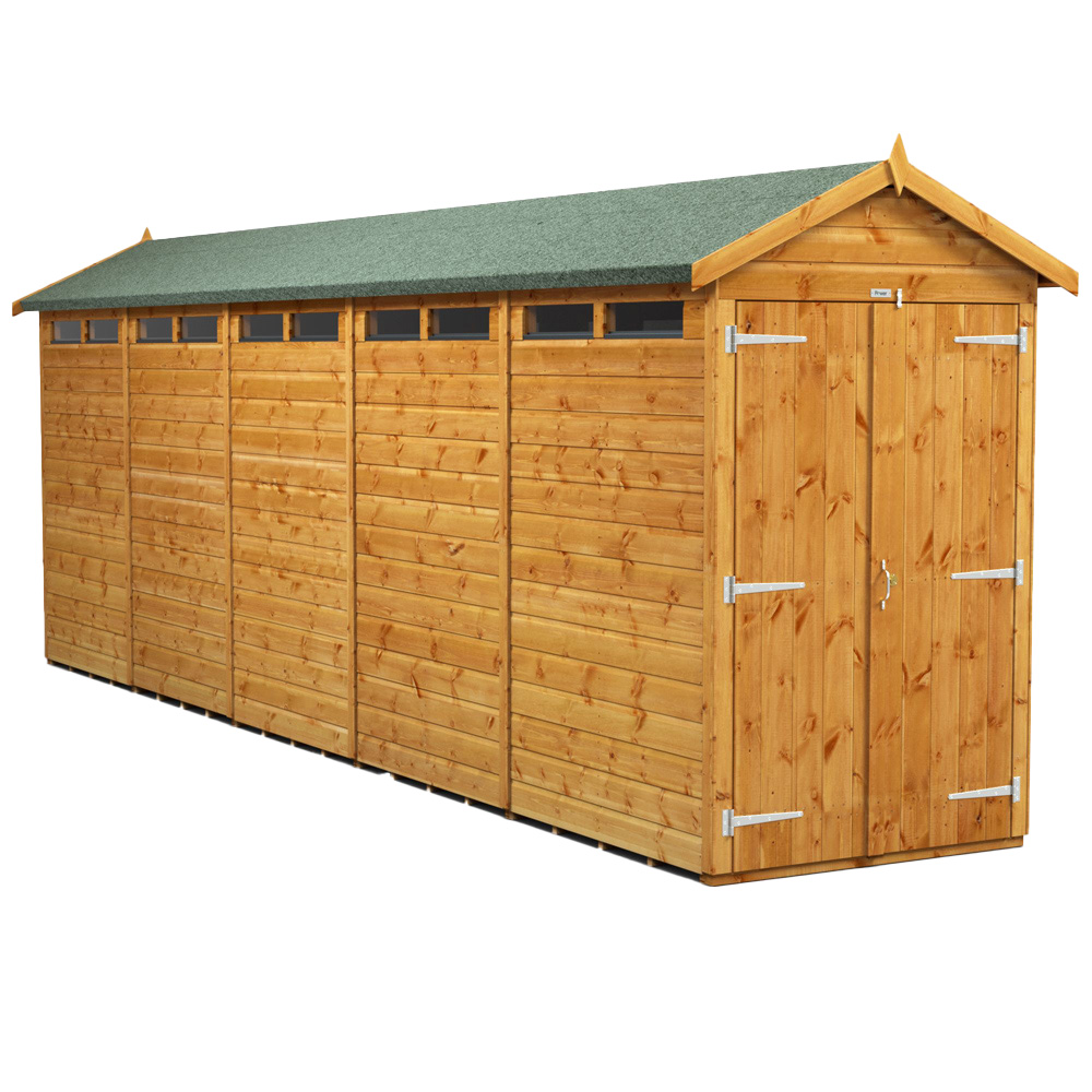 Power Sheds 20 x 4ft Double Door Apex Security Shed Image 1