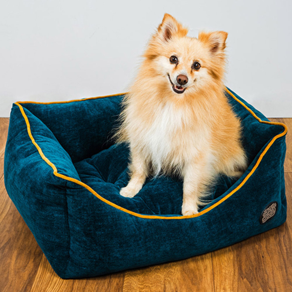 Snug & Cosy Chelsea Medium Teal Dog Bed Image 2