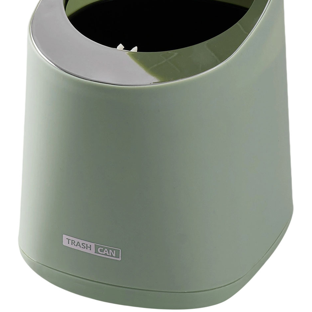 Living and Home Green Mini Tabletop Flap Lid Trash Bin Image 3