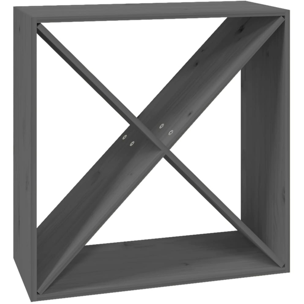 vidaXL 4 Shelf Grey Freestanding Wine Cabinet Image 2