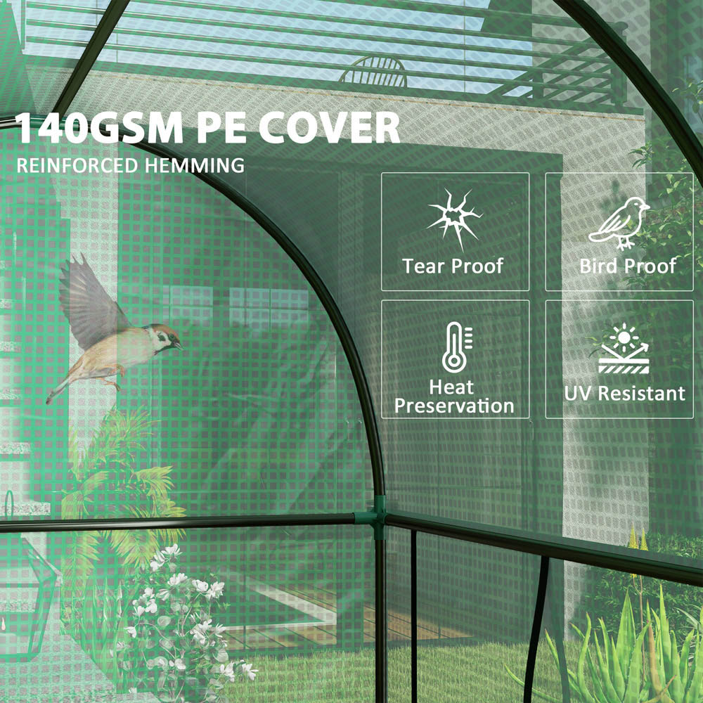 Outsunny 6.5 x 3.2ft Tomato Greenhouse with Zipped Door Image 5