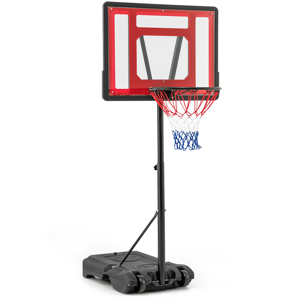 Costway Red Swimming Pool Basketball Hoop Set Image 1