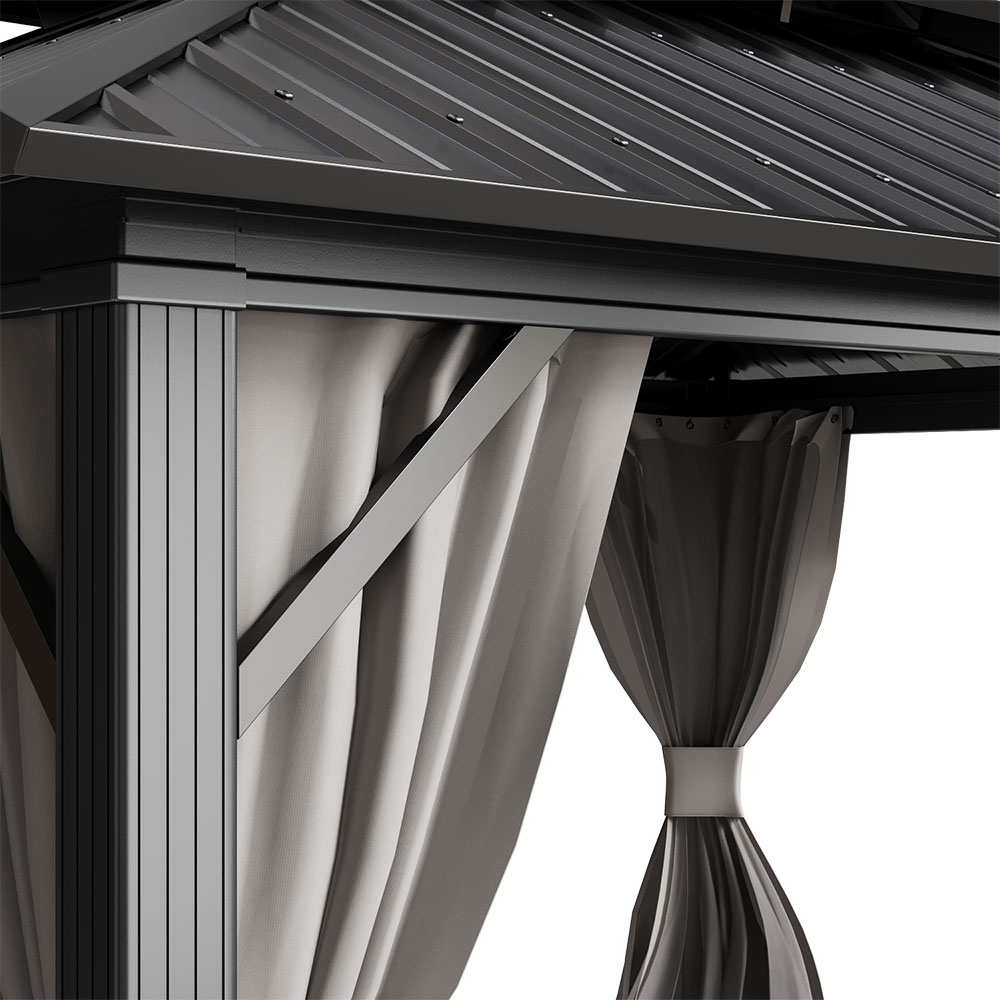 Living and Home Hardtop Patio Gazebo 11 x 9ft Image 5