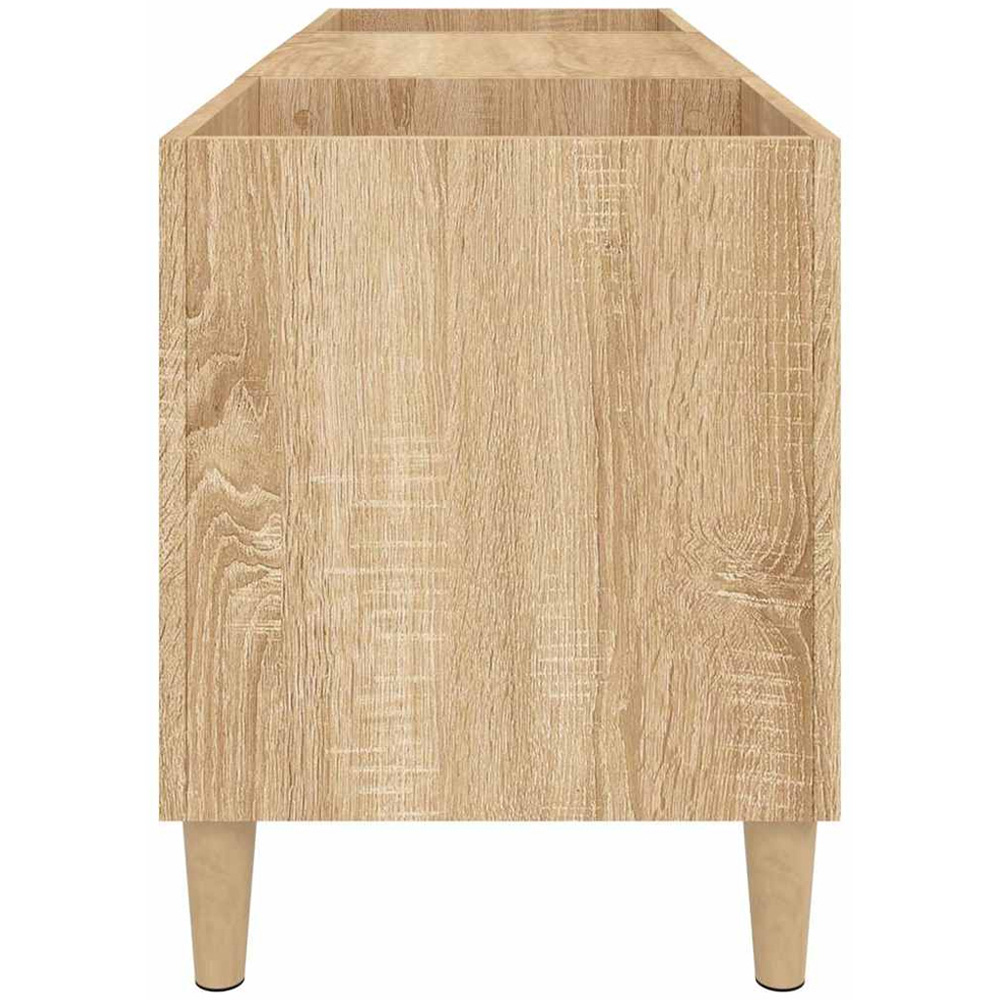 vidaXL 2 Shelf Sonoma Oak Wide Record Cabinet Image 5