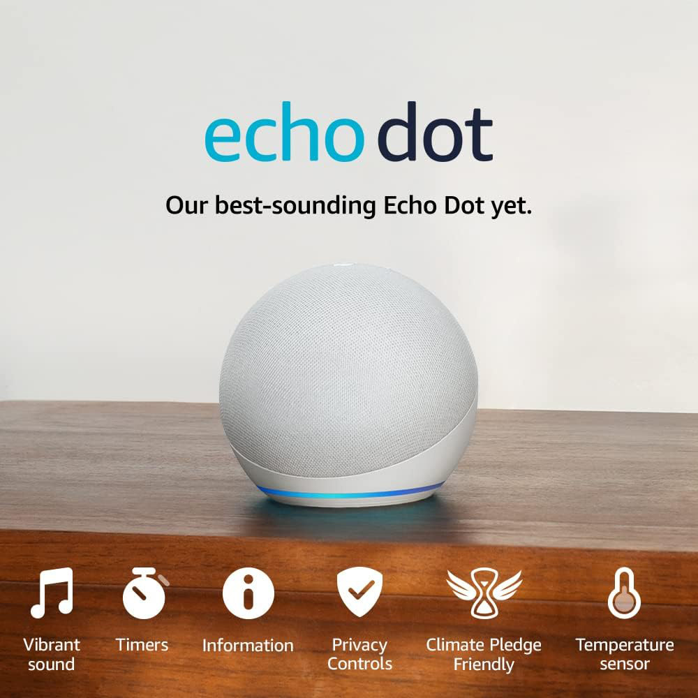 Amazon Echo Dot Smart Speaker with Alexa White Image 2